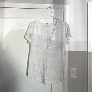 LNA White V-neck T-Shirt